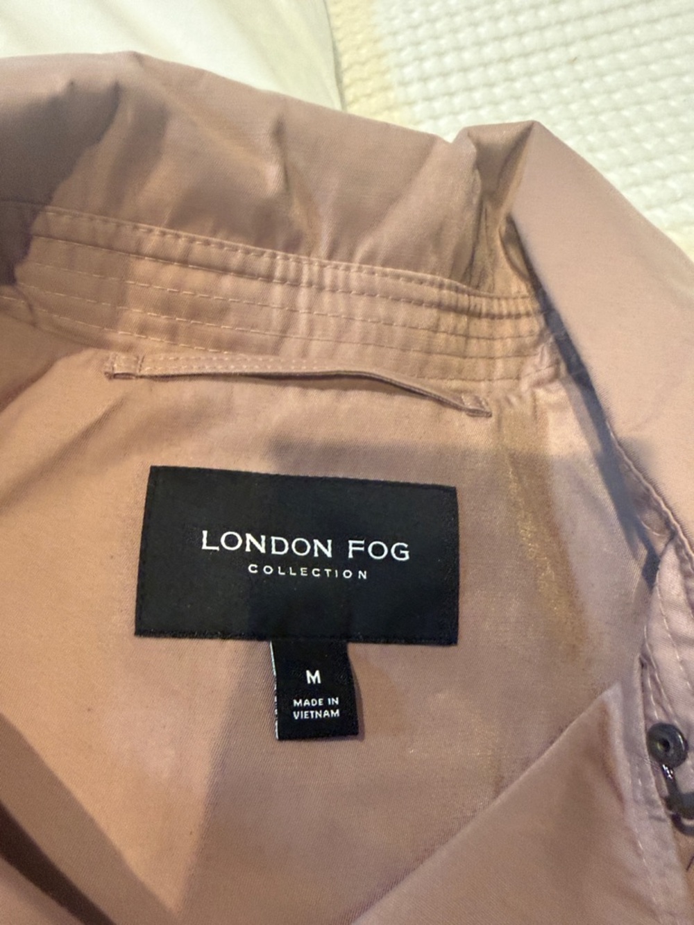 London Fog Mauve Double-Breasted Trench Coat - Picture 3 of 4